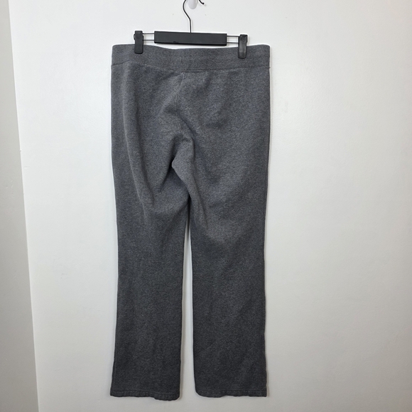 Nike Grey Drawstring Waist Wide Leg Athletic Fitness Sporty Sweatpants Size L - Picture 2 of 9